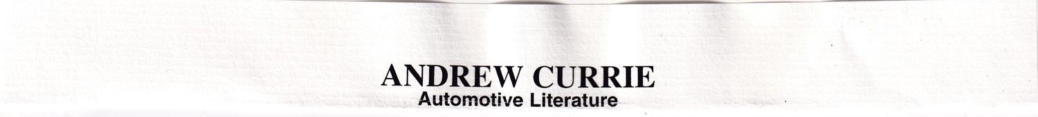 Andrew Currie Automotive Literature
