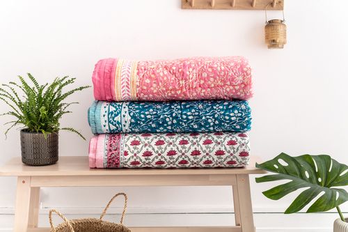 block printed quilts