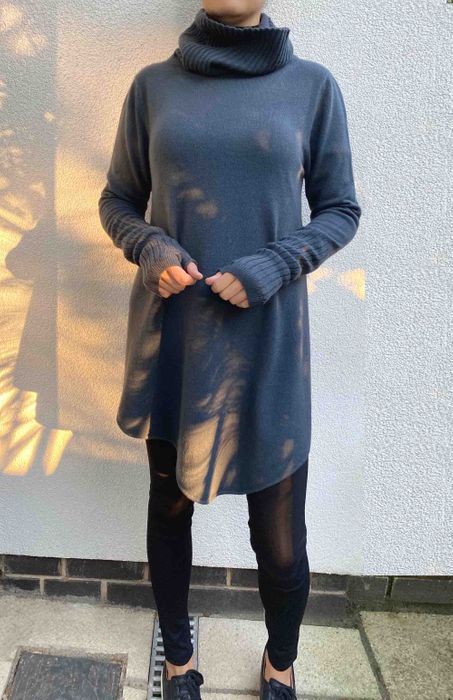 Cashmere Tunic Dress with Roll neck