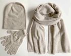 Bundle offer for women's cashmere hat, scarf and gloves