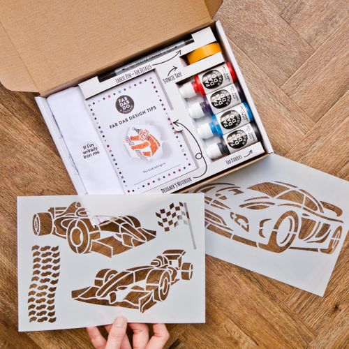Racing Sports Car Kids T-Shirt Painting Kit Box