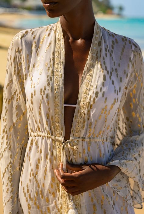 Bora Bora Gold Glow Kimono
