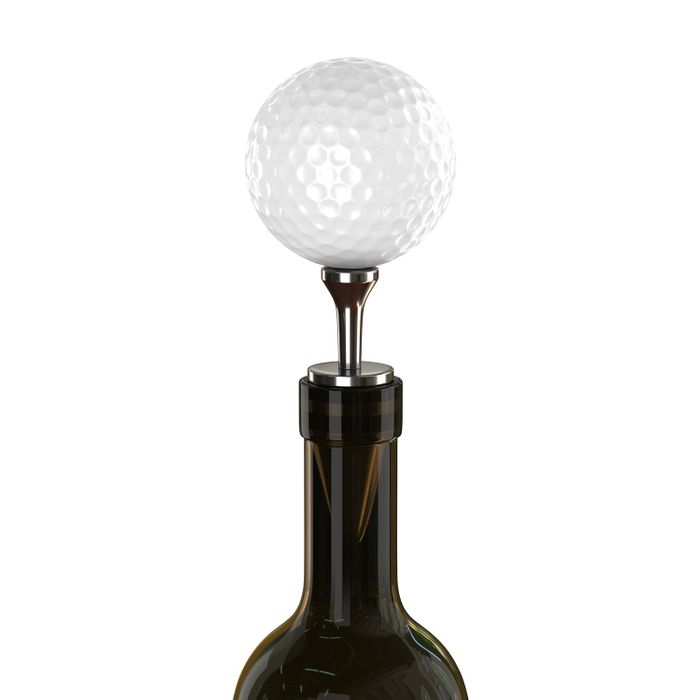 Golf Ball Wine Bottle Stopper Spirit of Christmas