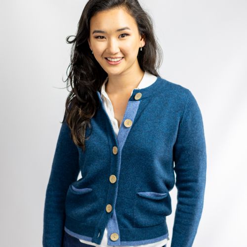 Pocket Cardigan in Cashmere and Merino