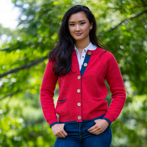 Pocket Cardigan in Cashmere and Merino