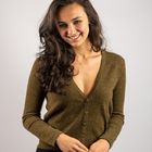 Pure Cashmere Black Fleck Cardigan