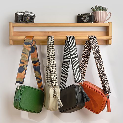 Leather Crossbody Camera Bag Spirit of Christmas