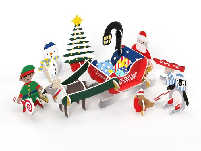 Santa's Midnight Sleigh Ride Eco-Friendly Playset