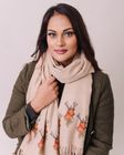 Cashmere Blend Scarves Handprinted with our original Festive Designs