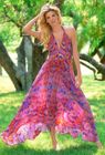 Pink Fire Silk Ibiza Dress