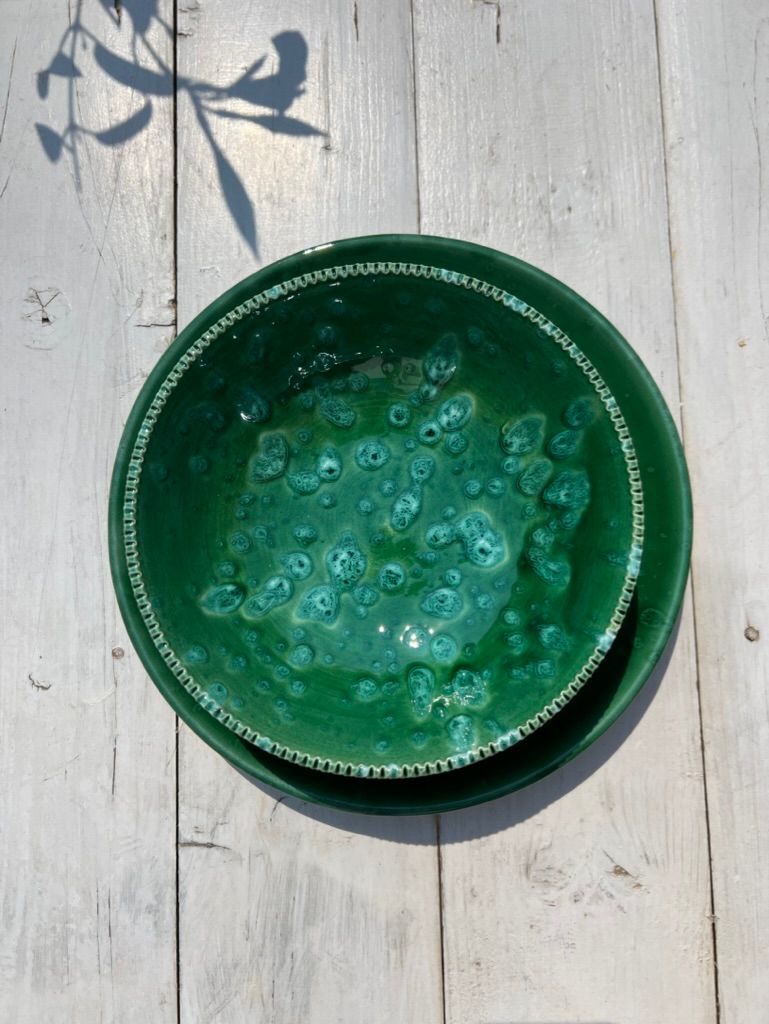 Christmas Dinner : Dark Emerald Ceramic Set