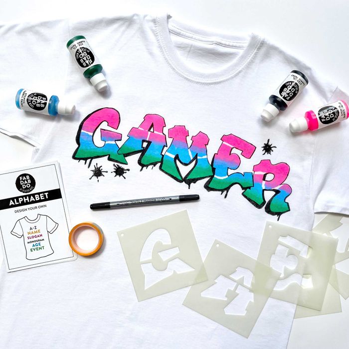 Graffiti Alphabet T-Shirt Painting Craft Kit Box