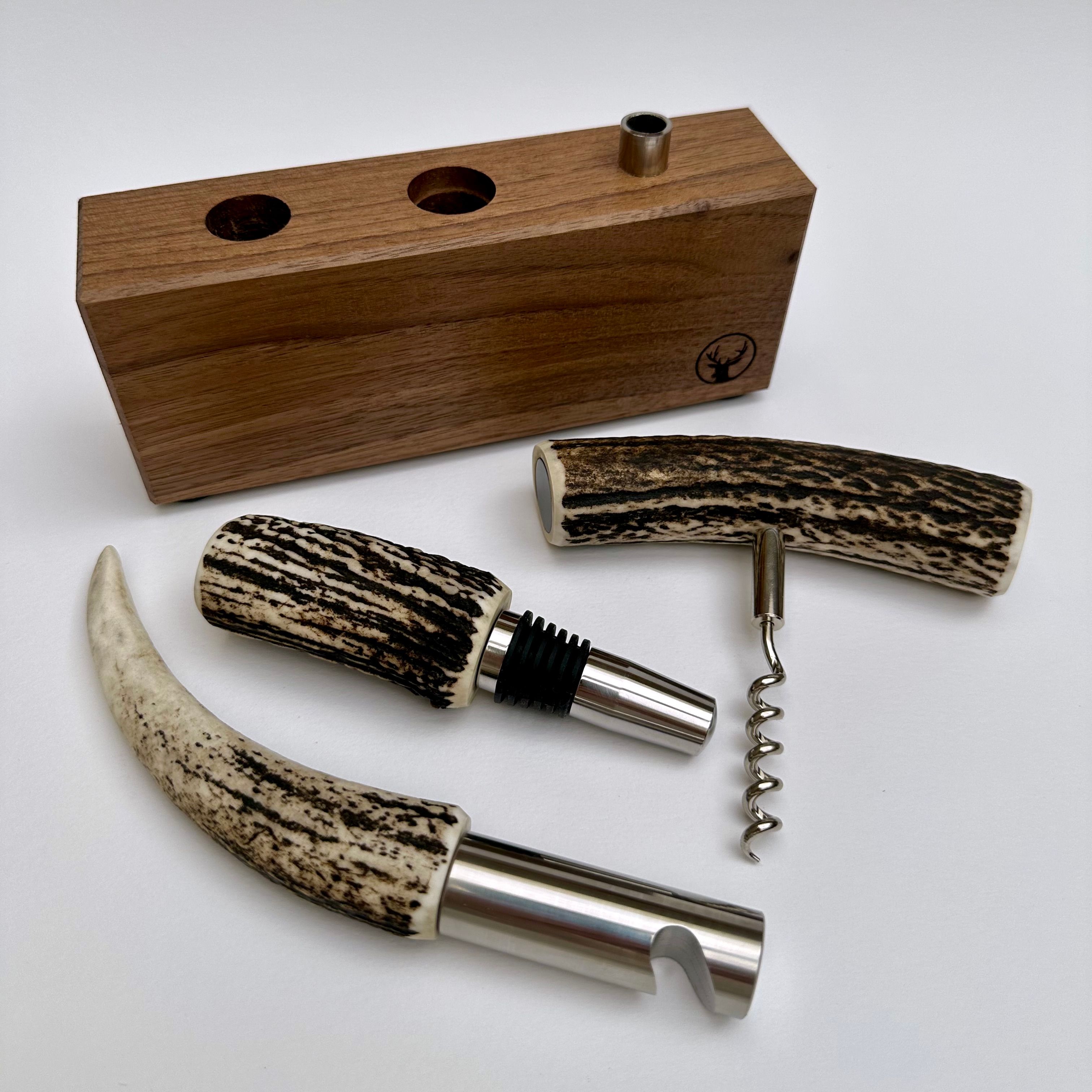 Gstaad Bar Set - Corkscrew, Wine Stopper and Bottle Opener