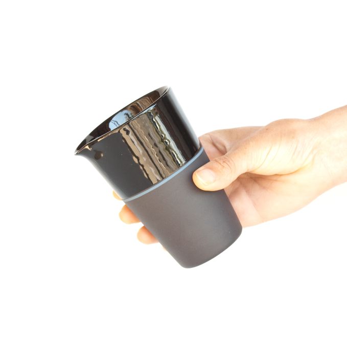 Black Porcelain Handleless Jug
