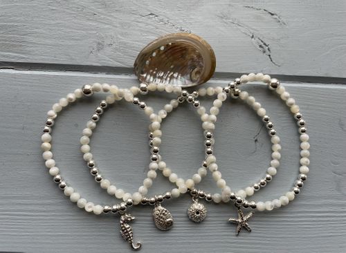 Mother-of-Pearl Beaded Bracelets