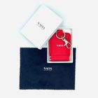 Apple Leather Keyring Micro-fiber Pouch