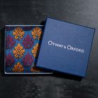 'Motif' in blue, burgundy & gold