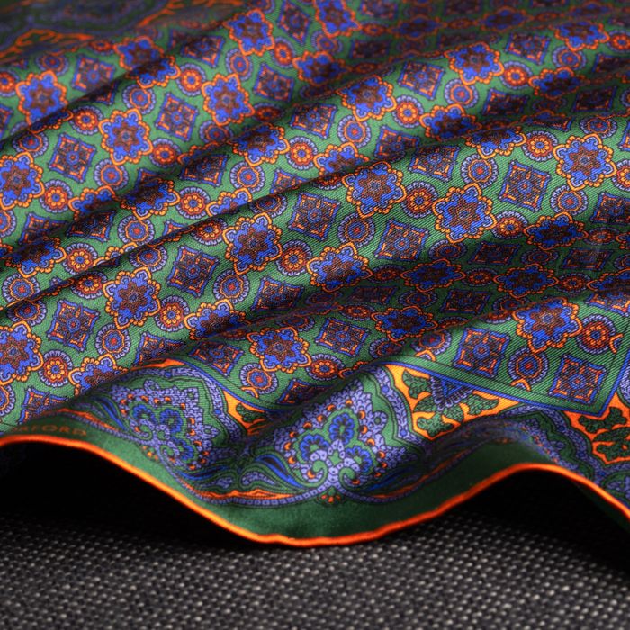 'Millefiori' in green, blue & orange
