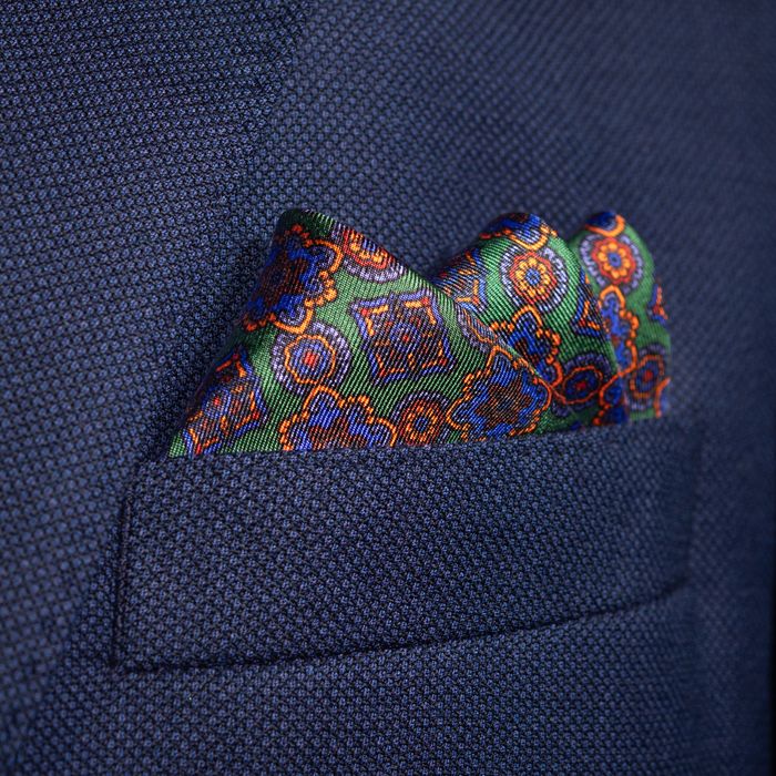 'Millefiori' in green, blue & orange