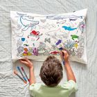 NEW colour-in under the sea pillowcase