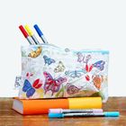 colour-in butterfly pencil case