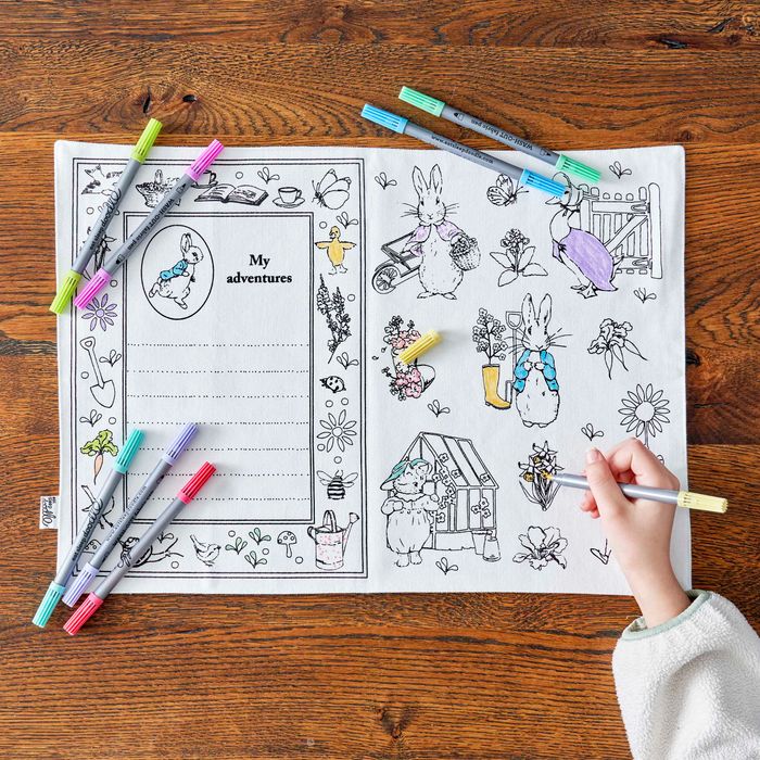 colour-in Peter Rabbit™ & friends placemat to go