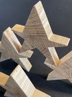 Set of  5 Wooden Star Decorations