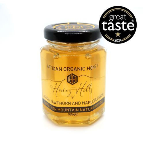 Acacia Hawthorn & Maple Blossom – Award-Winning Raw Organic Honey from Carpathian Mountain Nature Reserve