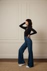 MINNIE THE HIGH TOP FULL LENGTH WIDE LEG FLARED JEANS | MOONLIT MORNING