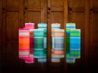 Striped and Solid Pillar Candles