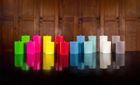 Striped and Solid Pillar Candles