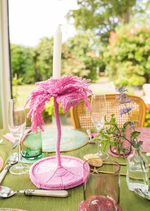 Dramatic Beaded Candlestick Holders!