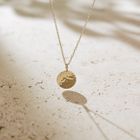 Agonda - Large Hammered Gold Pendant