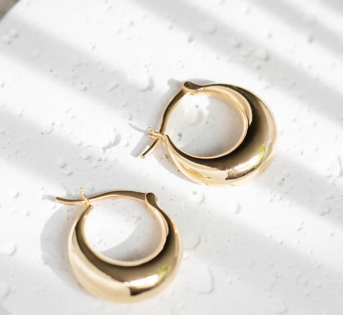 Banda - 14ct Gold Vermeil Creole Hoop Earrings