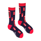 Red Boxes Bamboo Socks
