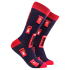 Red Boxes Bamboo Socks