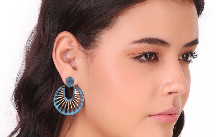 Naazia earrings, blue