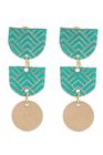 Nutan earrings, green