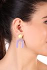 Mode earrings, purple