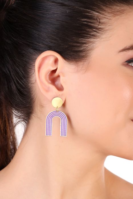 Mode earrings, purple