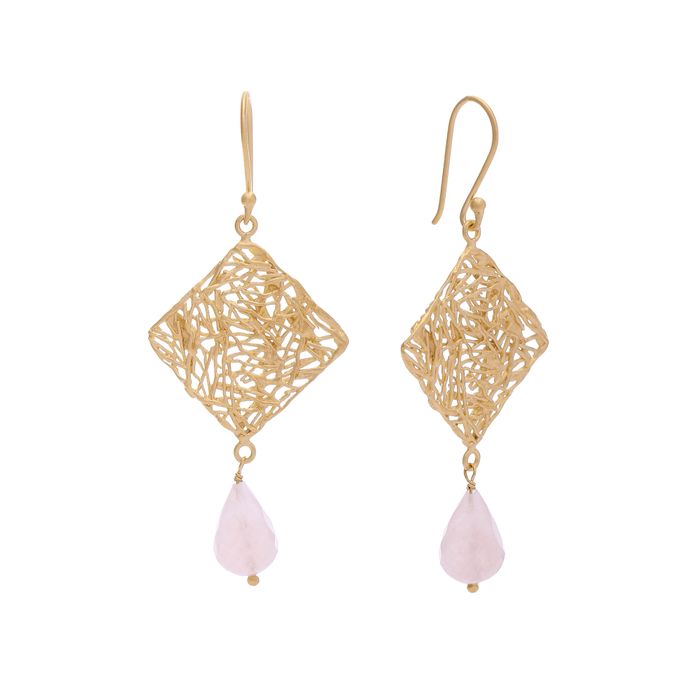 Anokhi earrings, rose quartz