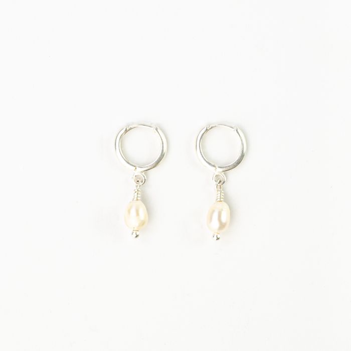 Asri Freshwater Pearl Huggie Hoop Earrings