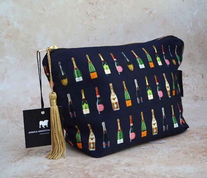 'Champagne & Fizz' Makeup Bags