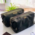Personalised Waxed Canvas Washbag / Duffel bag