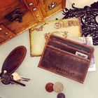 Mens' leather wallet and card case