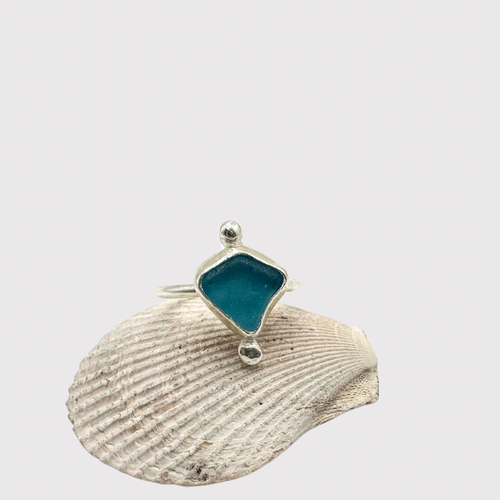 Sterling Silver & Seaglass Ring