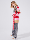 Tiger Stripe Jacquard Cardigan Pink