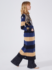 Tiger Stripe Jacquard Duster Navy