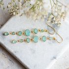 Cascade earrings in Aqua Chalcedony