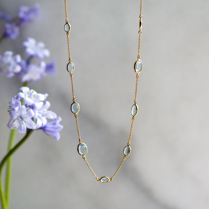 Marilyn Necklace in Sky Blue Topaz